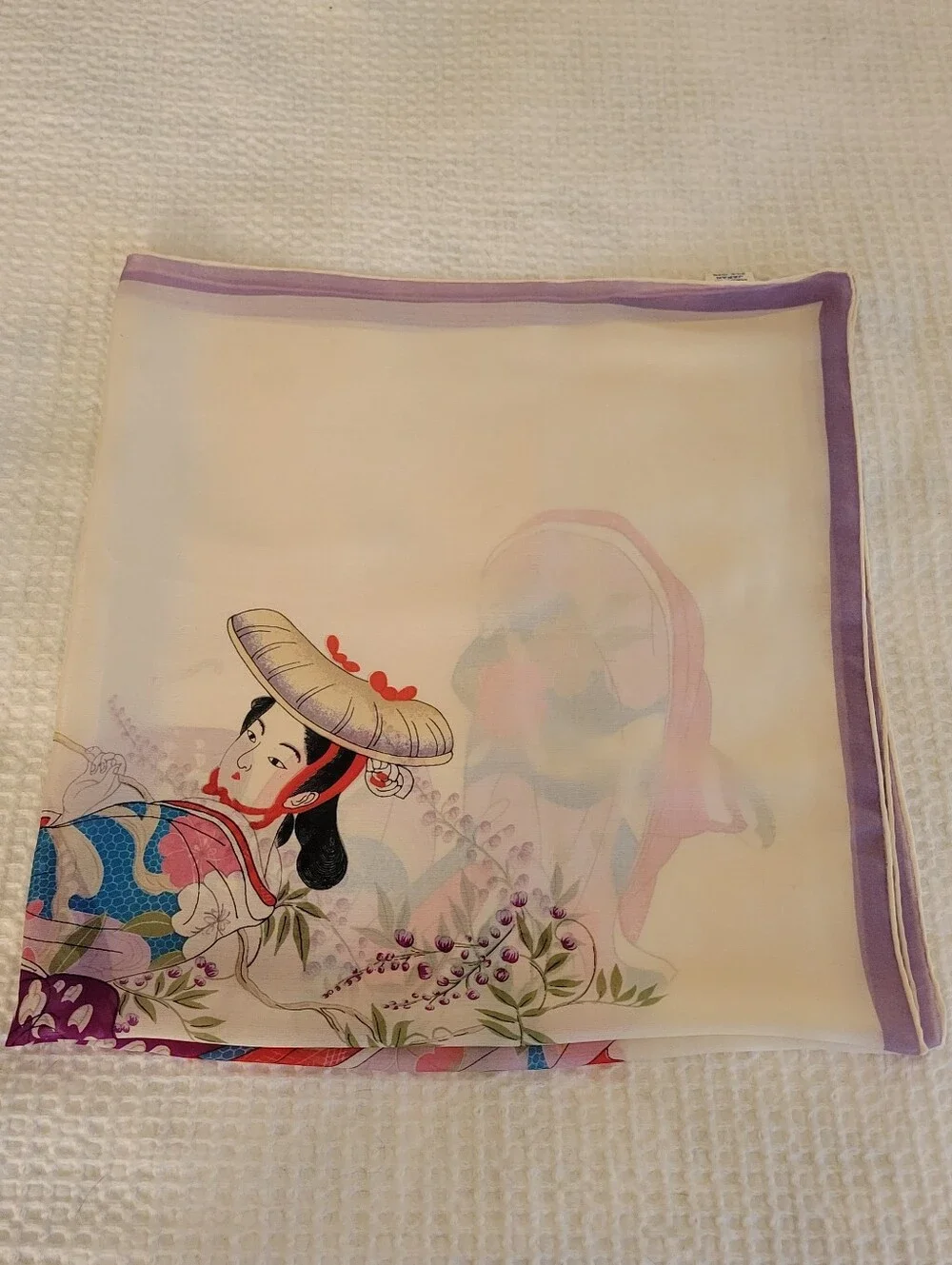 Vintage Very Delicate Silk Scarf 30